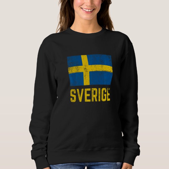 Sweatshirt Sweden Flag Swedish Sverige Svenska Stockholm Nors (Devant)