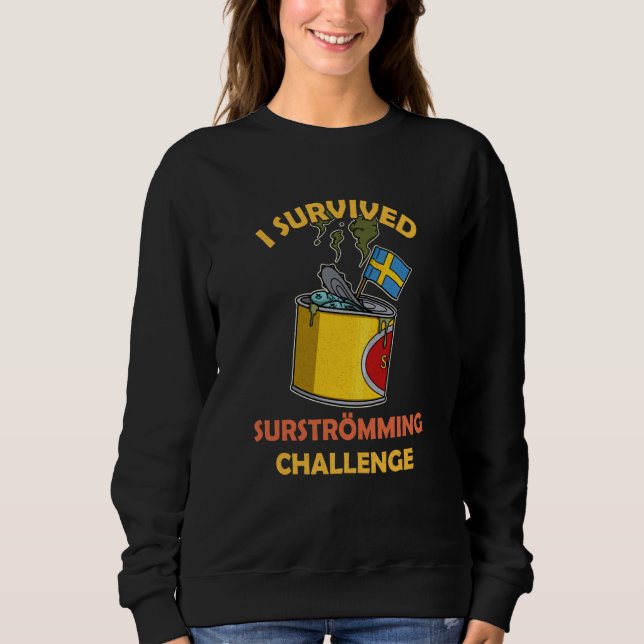 Sweatshirt Sweden Swedish fish specialty Surstromming puke fi (Devant)