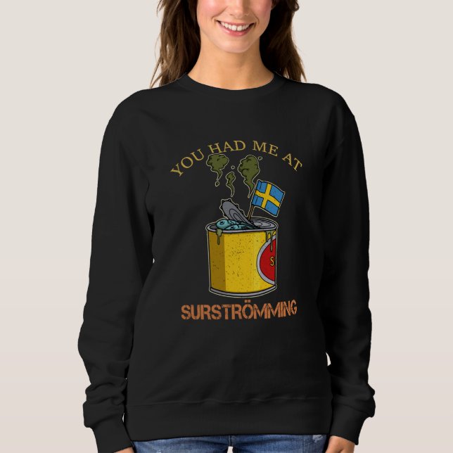 Sweatshirt Sweden Swedish fish specialty Surstromming puke fi (Devant)