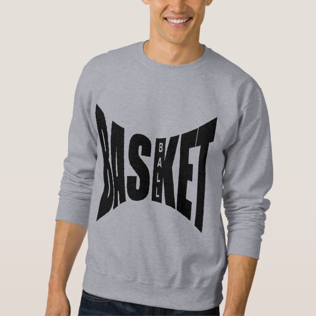 Sweatshirt Sweet shirt gris  BASKET  BALL (Devant)