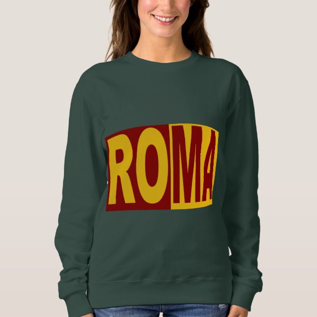 Sweatshirt Sweet shirt vert foret   ROMA (Devant)