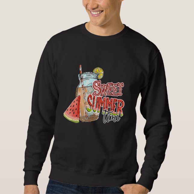 Sweatshirt Sweet Summer Time Enseignant hors service (Devant)