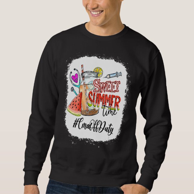 Sweatshirt Sweet Summer Watermelon Cma Life Infirmière Nursi (Devant)