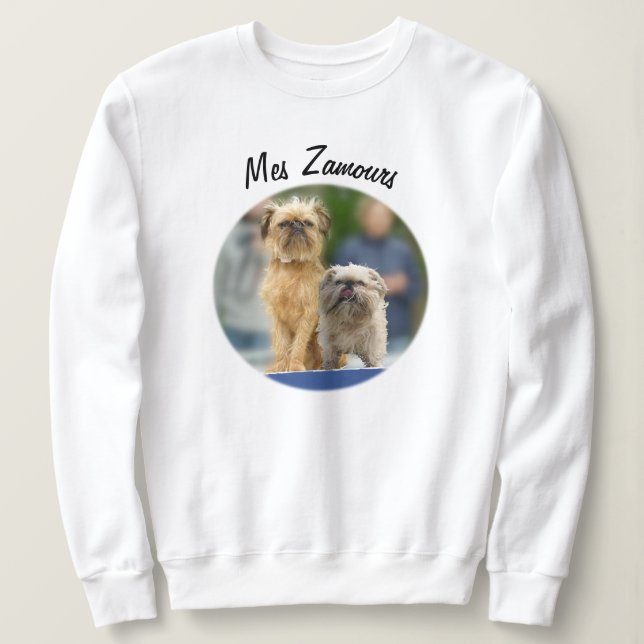 Sweatshirt Sweetshirt griffons bruxellois (Design devant)