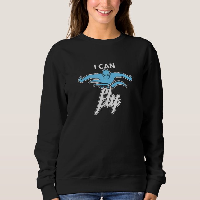 Sweatshirt Swim Team Entraîneur Swimmer Concurrence Natation  (Devant)