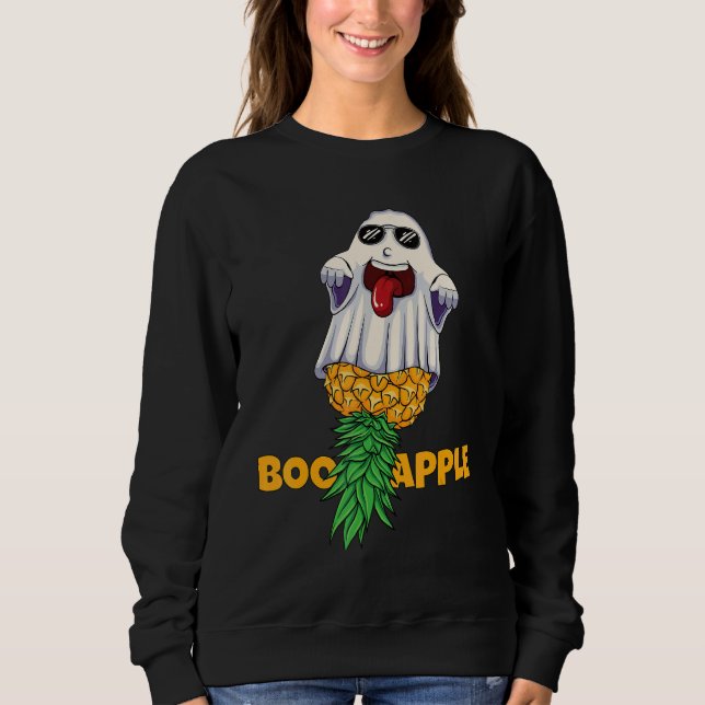 Sweatshirt Swinger Halloween BooApple Boo Pineapple Ghost Men (Devant)