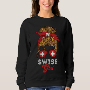Sweatshirt Swiss Girl Suisse Drapeau Fière Schweiz Pride Ro