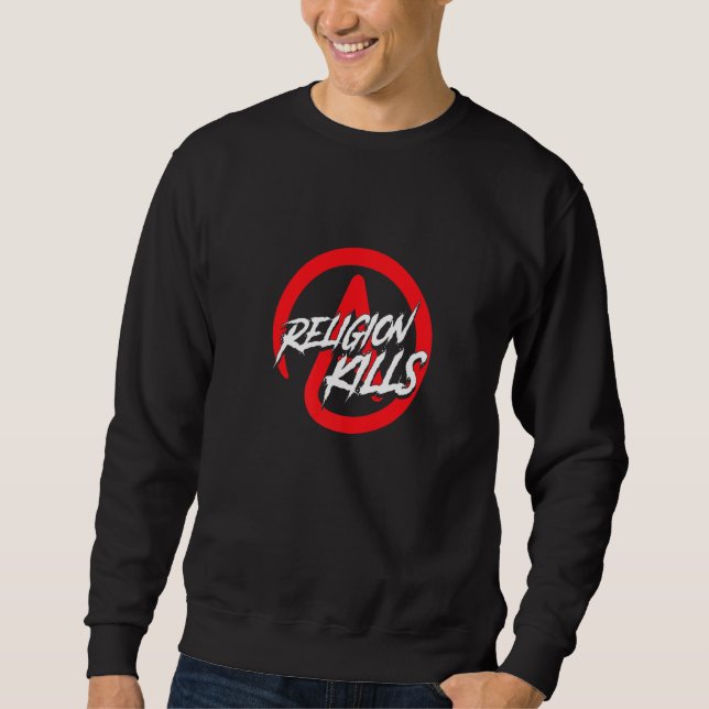 Sweatshirt Symbole athée de religion athée athéisme apostoste (Devant)