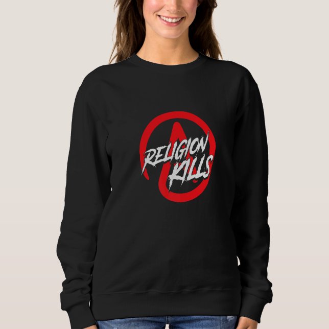 Sweatshirt Symbole athée de religion athée athéisme apostoste (Devant)