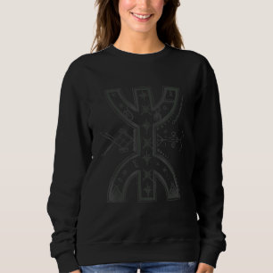 Sweatshirt Symbole berbère noir Amazigh Tamazight Afrique du