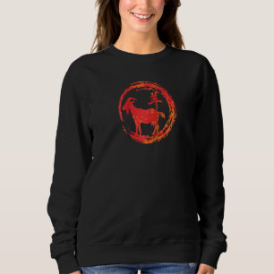 Sweatshirt Symbole Chinois De Chèvre Du Zodiac Raglan