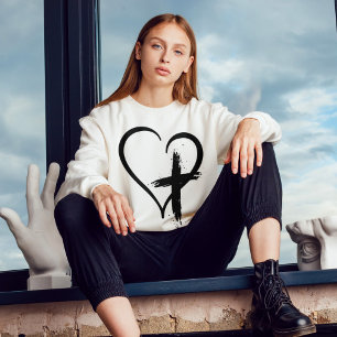 Sweatshirt Symbole coeur croisé