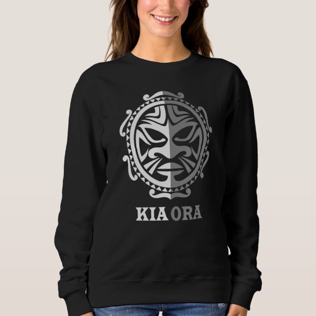 Sweatshirt Symbole culturel de la Nouvelle-Zélande Kia Ora Ha (Devant)