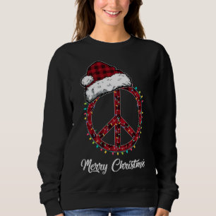 Sweatshirt SYMBOLE DE PAIX Rouge Feux de Noël Hippie Costu