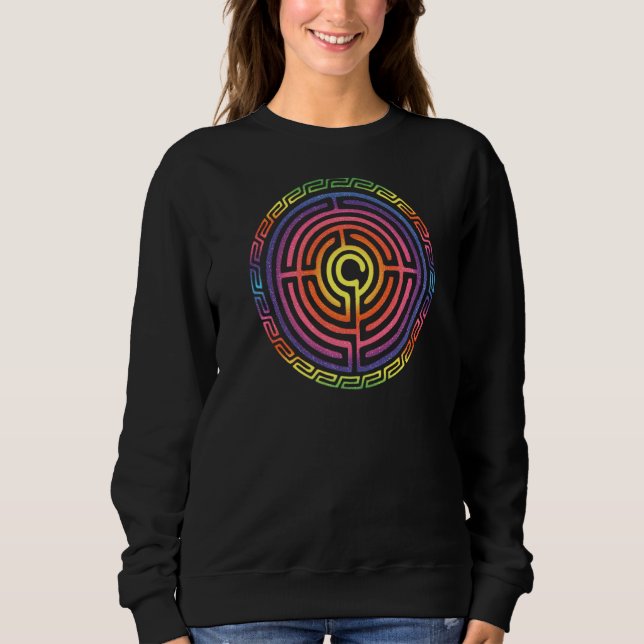 Sweatshirt Symbole de protection du Labyrinthe Magie Mystique (Devant)