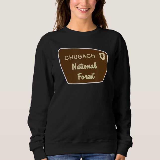 Sweatshirt Symbole forestier national de Chugach (Devant)