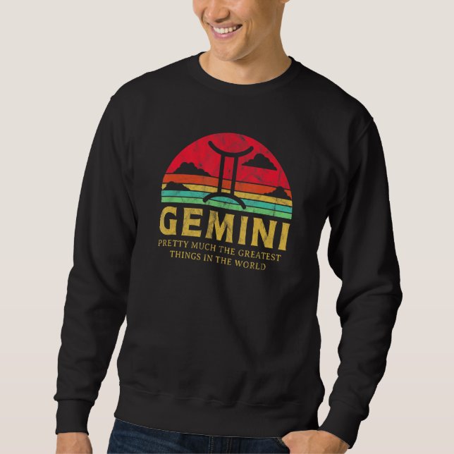 Sweatshirt SYMBOLE GEMini CHOSE LA PLUS GRANDE CHOSE RÉtro Ét (Devant)
