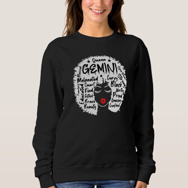 Sweatshirt SYMBOLE GEMini Queen Cute Zodiac Gemini (Devant)
