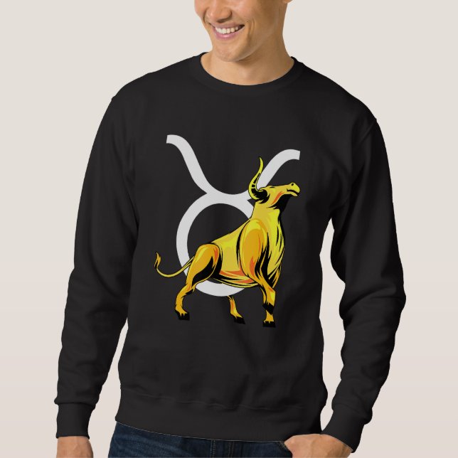 Sweatshirt Symbole Horoscope de Taurus Constellation du signe (Devant)