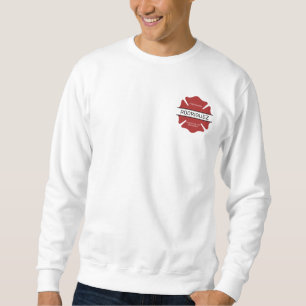 Sweatshirt Symbole logo rouge du pompier personnalisé