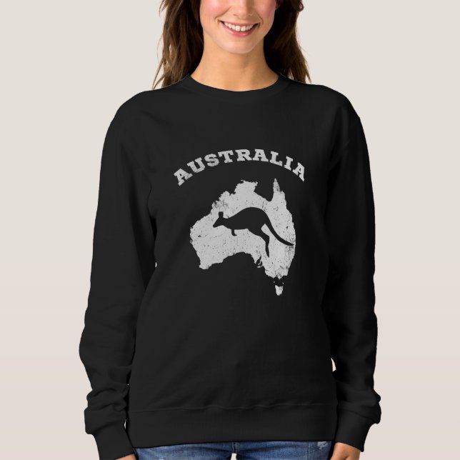 Sweatshirt Symbole patriotique australien Kangaroo Vintage (Devant)