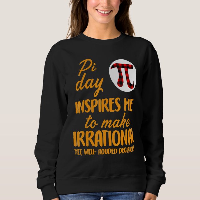 Sweatshirt Symbole Pi Plaid Buffalo Jour Pi M'Inspirer Math (Devant)