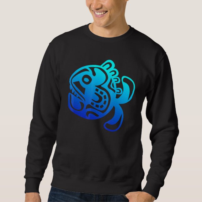 Sweatshirt Symbole Poisson Culture Haka Kia Ora Danse Nouvell (Devant)
