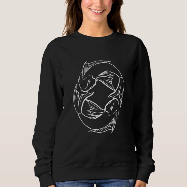 Sweatshirt Symbole Poisson Horoscope Symbole Poisson Pisces (Devant)