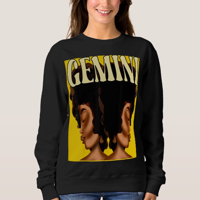 Sweatshirt SYMBOLE Soleil Zodiaque Gemini Astrologie Horoscop (Devant)
