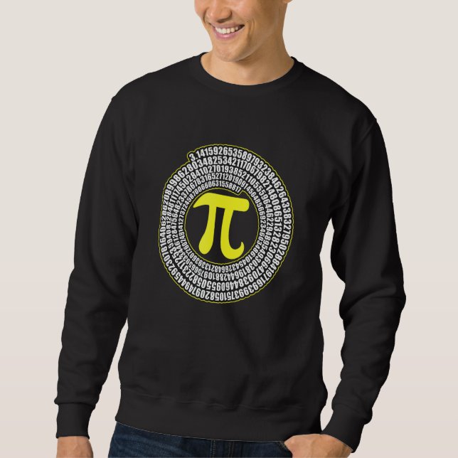 Sweatshirt Symbole spirale Pi Math Infinité Numéro irrationne (Devant)
