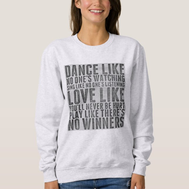 Sweatshirt Symbole texte rustique Inspirant Citation (Devant)