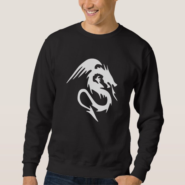 Sweatshirt Symbole traditionnel chinois de dragon de puissanc (Devant)