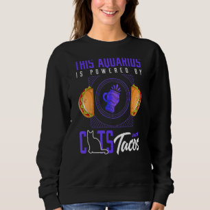 Sweatshirt Symbole Zodiaque Aquarius Cat Taco