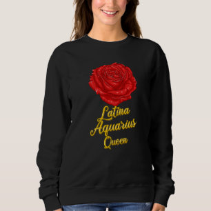 Sweatshirt Symbole Zodiaque Aquarius Rose latin pour Quee his