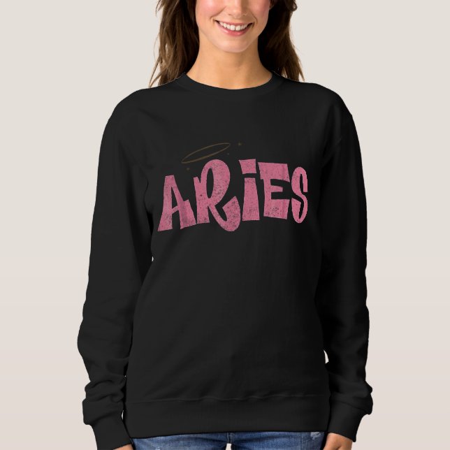 Sweatshirt SYMBOLE Zodiaque Aries Horoscope Astrologie Avril (Devant)