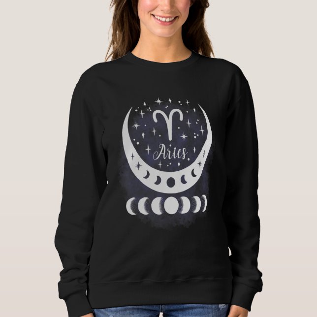 Sweatshirt Symbole zodiaque de la phase de l'eau de la Lune A (Devant)