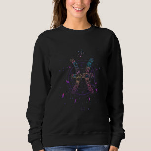 Sweatshirt Symbole zodiaque des pêches florales