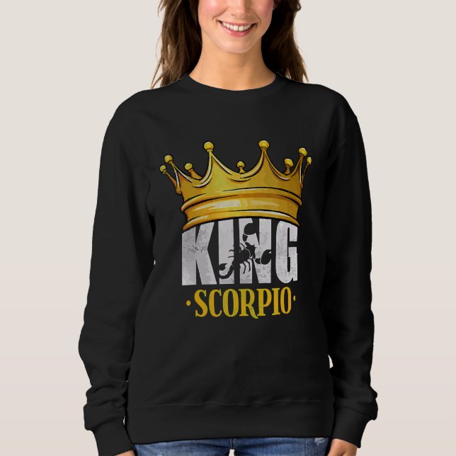 Sweatshirt SYMBOLE Zodiaque D'Horoscope Scorpienne Roi (Devant)