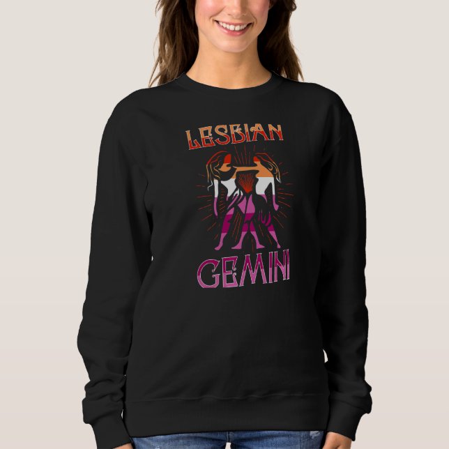 Sweatshirt SYMBOLE Zodiaque Gemini lesbienne Cons Horoscope d (Devant)