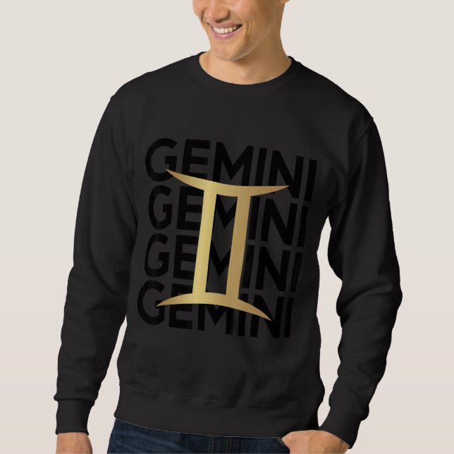 Sweatshirt SYMBOLE Zodiaque Gemini SYMBOLE D'Astrologie Horos (Devant)