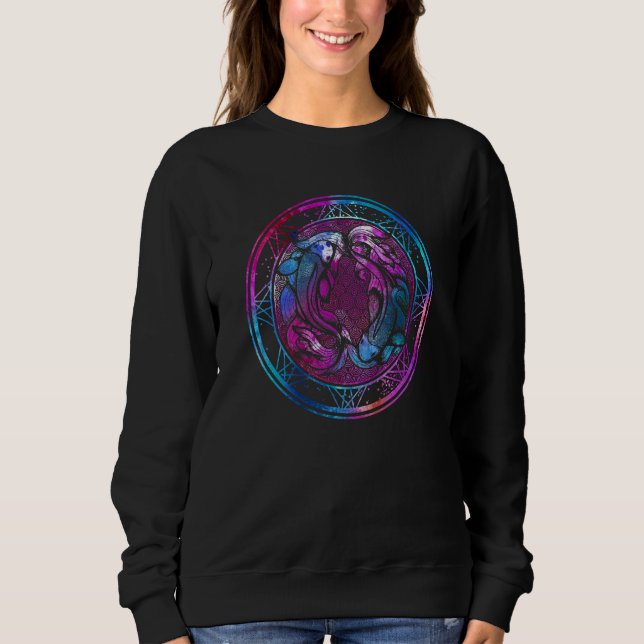 Sweatshirt SYMBOLE Zodiaque Pisces Astrologie (Devant)