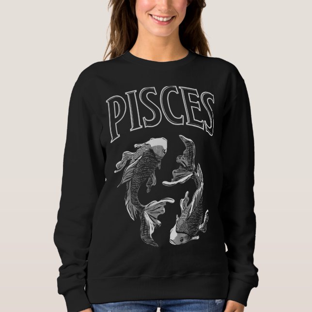 Sweatshirt SYMBOLE Zodiaque Pisces Astrologie Horoscope (Devant)