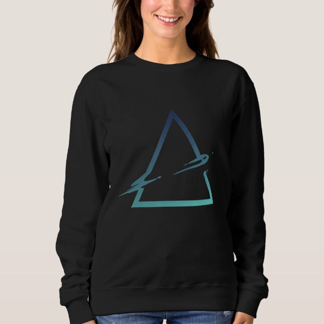 Sweatshirt Symboles de géométrie triangulaire déchirés (Devant)