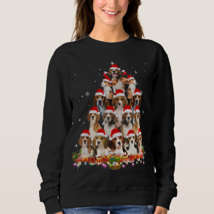 Sweatshirt Sympa Beagle Christmas Tree Chien Père Noël Xmas T