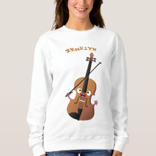 Sweatshirt Sympa drôle violon personnage de dessin animé
