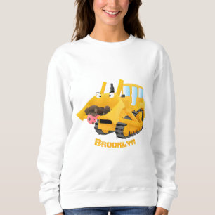 Sweatshirt Sympa joli caractère de dessin animé au bulldozer