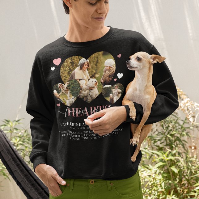 Sweatshirt Sympathie élégante Citation Coeur Photos Mémorial (Créateur téléchargé)