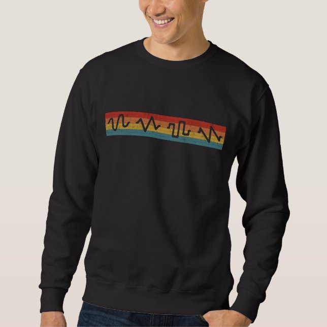 Sweatshirt Synthétiseur Audio Waveform Synth Rave Musique ana (Devant)
