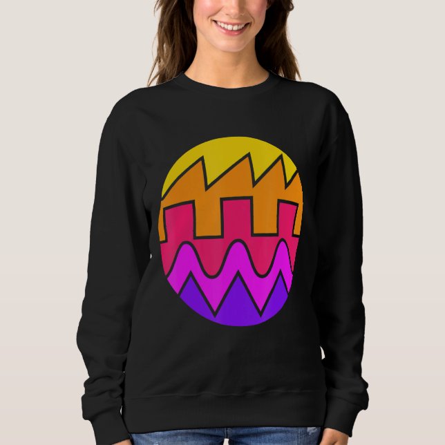 Sweatshirt Synthétiseur Rétro Waveform Sound Wave Electronic  (Devant)