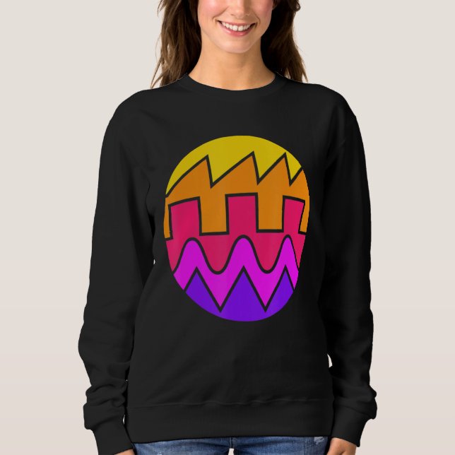 Sweatshirt Synthétiseur Rétro Waveform Sound Wave Electronic  (Devant)